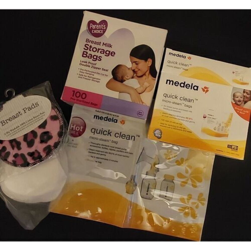 Medela Quick Clean Micro Steam Bags 6 Count, Breast‎ Milk Storage Bags 100 Count